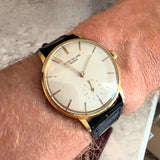 Circa 1960 Patek Philippe Calatrava 18K Gold Watch Ref. 3410 Cal. 27-AM400 35mm Amagnetic - Original Box, Strap & Buckle