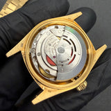 1987 Rolex Day-Date 18038 36 18K Gold Watch Tapestry Dial President Bracelet - IN BOX!