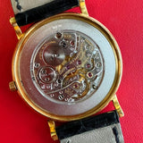 1990s Patek Philippe Calatrava Watch 3520D 18K Gold 32mm Hobnail Bezel - Cal. 177 18 Jewels ADJ. Ultra-Thin
