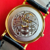 1990s Patek Philippe Calatrava Watch 3520D 18K Gold 32mm Hobnail Bezel - Cal. 177 18 Jewels ADJ. Ultra-Thin