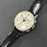 Vintage Angelus Chronodato Triple-Calendar Chronograph Watch 37mm S.S Wristwatch