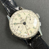 Vintage Angelus Chronodato Triple-Calendar Chronograph Watch 37mm S.S Wristwatch