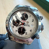 1998 Tudor Prince Date Tiger Chronograph Automatic Watch 79280 40mm Panda Dial