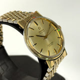 1968 Omega Seamaster De Ville Automatic Watch LL6066 34mm 14K Gold Bezel & S.S. Back