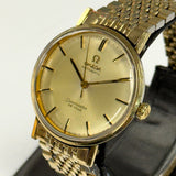 1968 Omega Seamaster De Ville Automatic Watch LL6066 34mm 14K Gold Bezel & S.S. Back