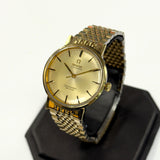 1968 Omega Seamaster De Ville Automatic Watch LL6066 34mm 14K Gold Bezel & S.S. Back