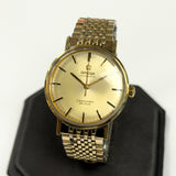 1968 Omega Seamaster De Ville Automatic Watch LL6066 34mm 14K Gold Bezel & S.S. Back
