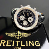 Breitling Navitimer Montbrillant Olympus Chronograph Watch A19340 Calendar Moonphase - IN BOX!