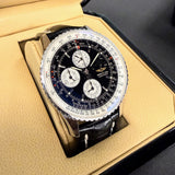 Breitling Navitimer Montbrillant Olympus Chronograph Watch A19340 Calendar Moonphase - IN BOX!