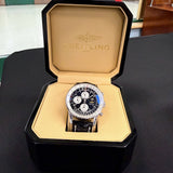 Breitling Navitimer Montbrillant Olympus Chronograph Watch A19340 Calendar Moonphase - IN BOX!