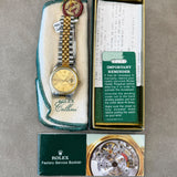 1999 Rolex Oyster Perpetual Date 34 Watch 15233 18K Gold Fluted Bezel ALL 2-Tone Jubilee Bracelet - IN A SERVICE BOX