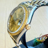 1999 Rolex Oyster Perpetual Date 34 Watch 15233 18K Gold Fluted Bezel ALL 2-Tone Jubilee Bracelet - IN A SERVICE BOX