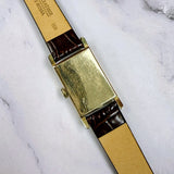 1950 Longines Tank Watch Diamond Dial 14K Gold Cal. 9L 17 Jewels - Original Box