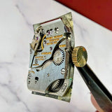 1948 Gruen Curvex Precision Watch Style 602 Cal. 370 17J 22x39mm Swiss 14K Gold