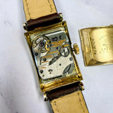 1948 Gruen Curvex Precision Watch Style 602 Cal. 370 17J 22x39mm Swiss 14K Gold
