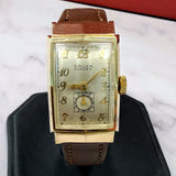 1948 Gruen Curvex Precision Watch Style 602 Cal. 370 17J 22x39mm Swiss 14K Gold