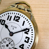 1943 Elgin B.W. Raymond Railroad Pocket Watch Grade 478 21 Jewels 16s 10K GF