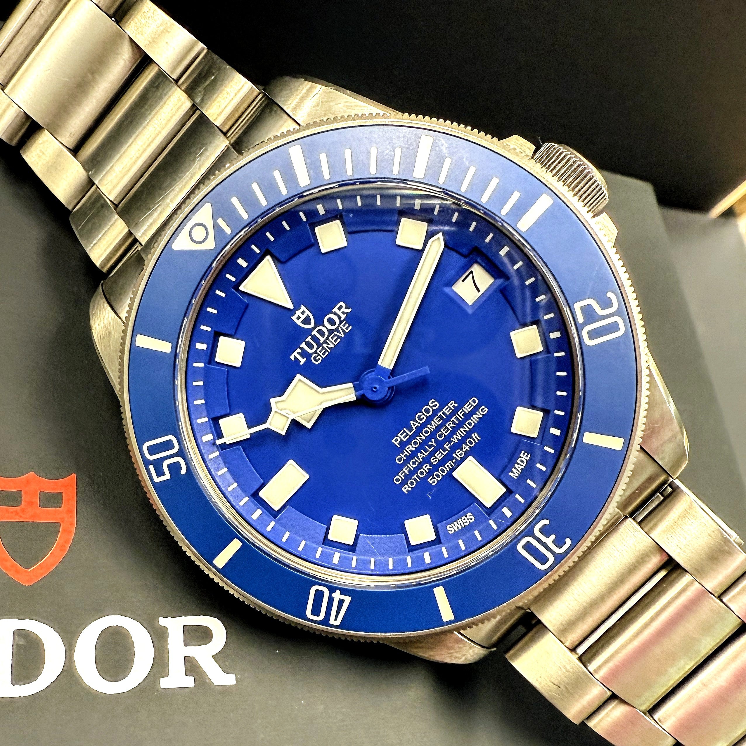 TUDOR Pelagos Automatic Watch 25600TB 42mm Blue Dial Titanium Bracelet