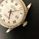 1984 ROLEX Datejust 36 16014 White Dial & Roman Numerals ALL S.S. Automatic Watch