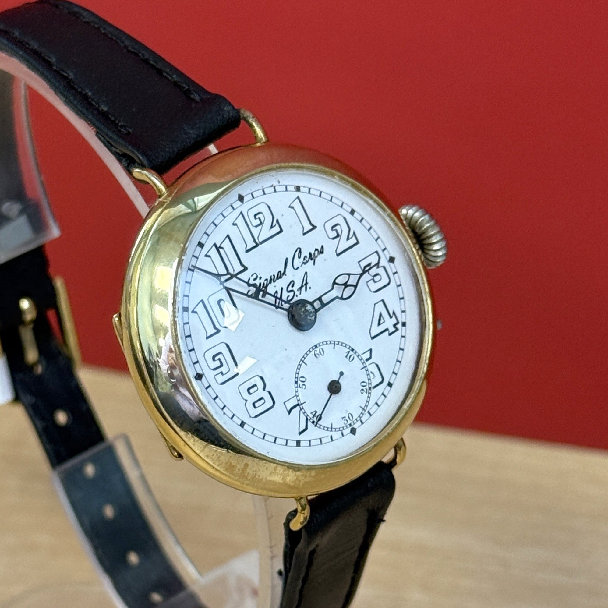 RARE Vintage Signal Corps. U.S.A. Trench Watch 33mm WWI Era 