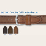 MS714 - Genuine Calfskin Leather - Hadley Roma Watch Strap