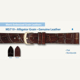 MS719 - Alligator Grain Genuine Leather - Hadley Roma Watch Strap