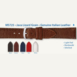 MS725 - Java Lizard Grain Genuine Italian Leather - Hadley Roma Watch Strap