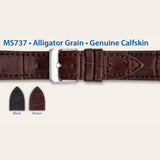MS737 - Alligator Grain • Genuine Calfskin - Hadley Roma Watch Strap