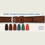 MS788 - Shrunken Grain Genuine Italian Leather - Hadley Roma Watch Strap