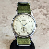 NICE WATCH Military Style 34.5mm Wristwatch Swiss Cal. ETA 960 Watch