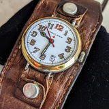 AMBULANCE Red Cross Trench Watch WWI Doctor’s Wristwatch by Marvin Watch Co.