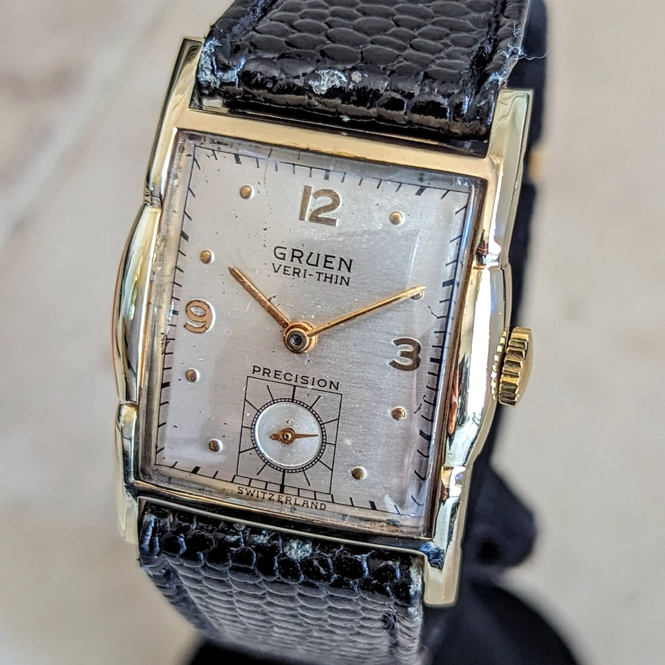1947 GRUEN Veri-Thin Precision Wristwatch 425 Swiss Made