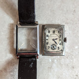 1933 IWC & Union Suiza Wristwatch Private Label Art Deco Wristwatch Stainless Steel