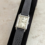 1960 LONGINES Wristwatch 14K White Gold - Diamond Dial 17 Jewels Cal. 370 Watch