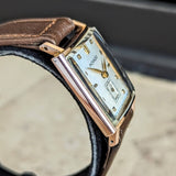 1940s MOVADO Wristwatch 14K Rose Gold 17 Jewels Cal. 375 Vintage Watch Swiss