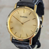 TOURNEAU Wristwatch 18K GOLD Swiss Made Cal. ETA 255.411 6J Quartz Watch 33mm