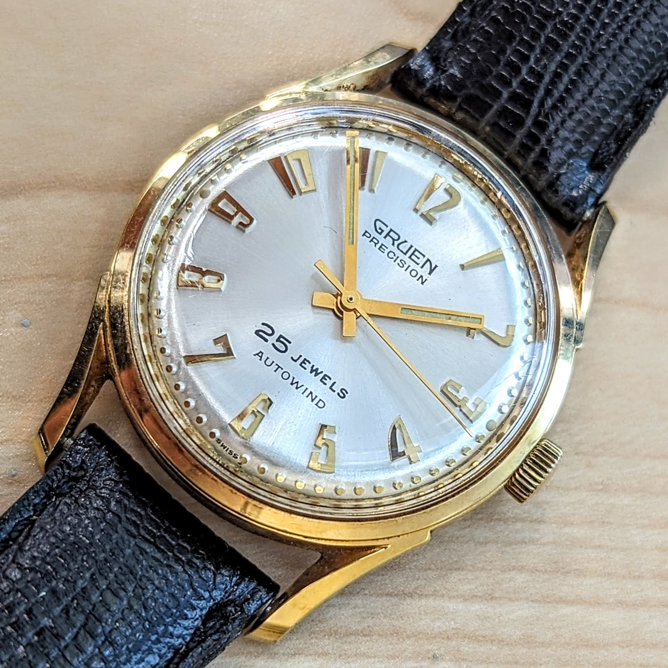 1960s GRUEN Precision Autowind Wristwatch 25 Jewels 711SS