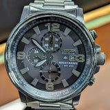 CITIZEN Nighthawk Eco-Drive Chronograph Watch Date Indicator WR 200 Wristwatch Ref. B612-S078245