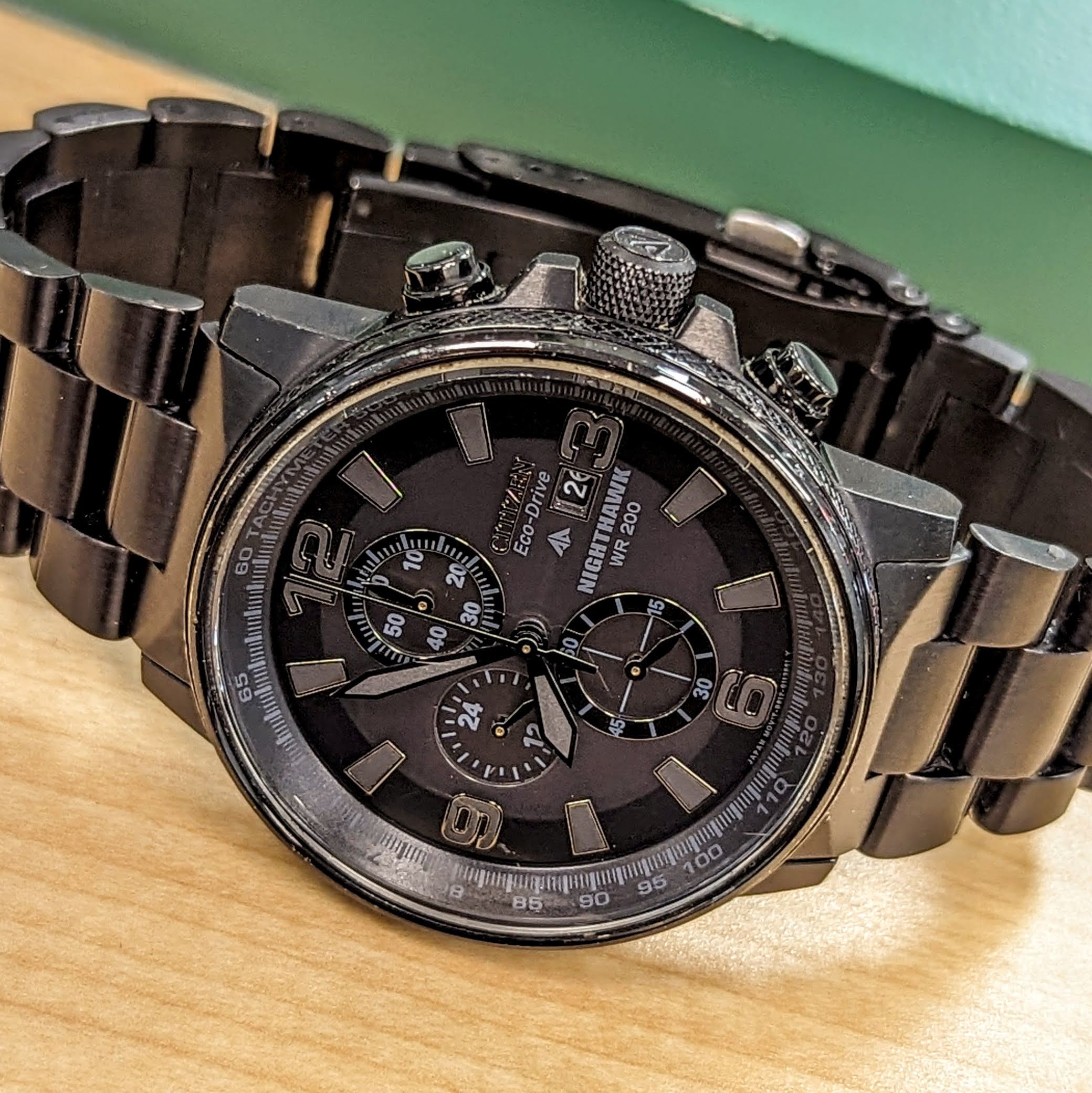 Citizen Nighthawk Eco-Drive Chronograph Watch B612-S078245
