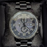 CITIZEN Nighthawk Eco-Drive Chronograph Watch Date Indicator WR 200 Wristwatch Ref. B612-S078245