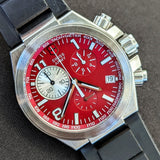 VICTORINOX Swiss Army Convoy Chronograph Watch Ref. 241159 Red Dial Stainless Steel Wristwatch
