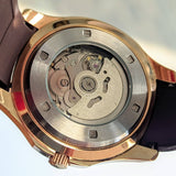 SEIKO Mod Aquanaut Automatic Wristwatch 24 Jewels Rose Gold Case & Display Back Custom Watch