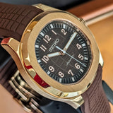 SEIKO Mod Aquanaut Automatic Wristwatch 24 Jewels Rose Gold Case & Display Back Custom Watch