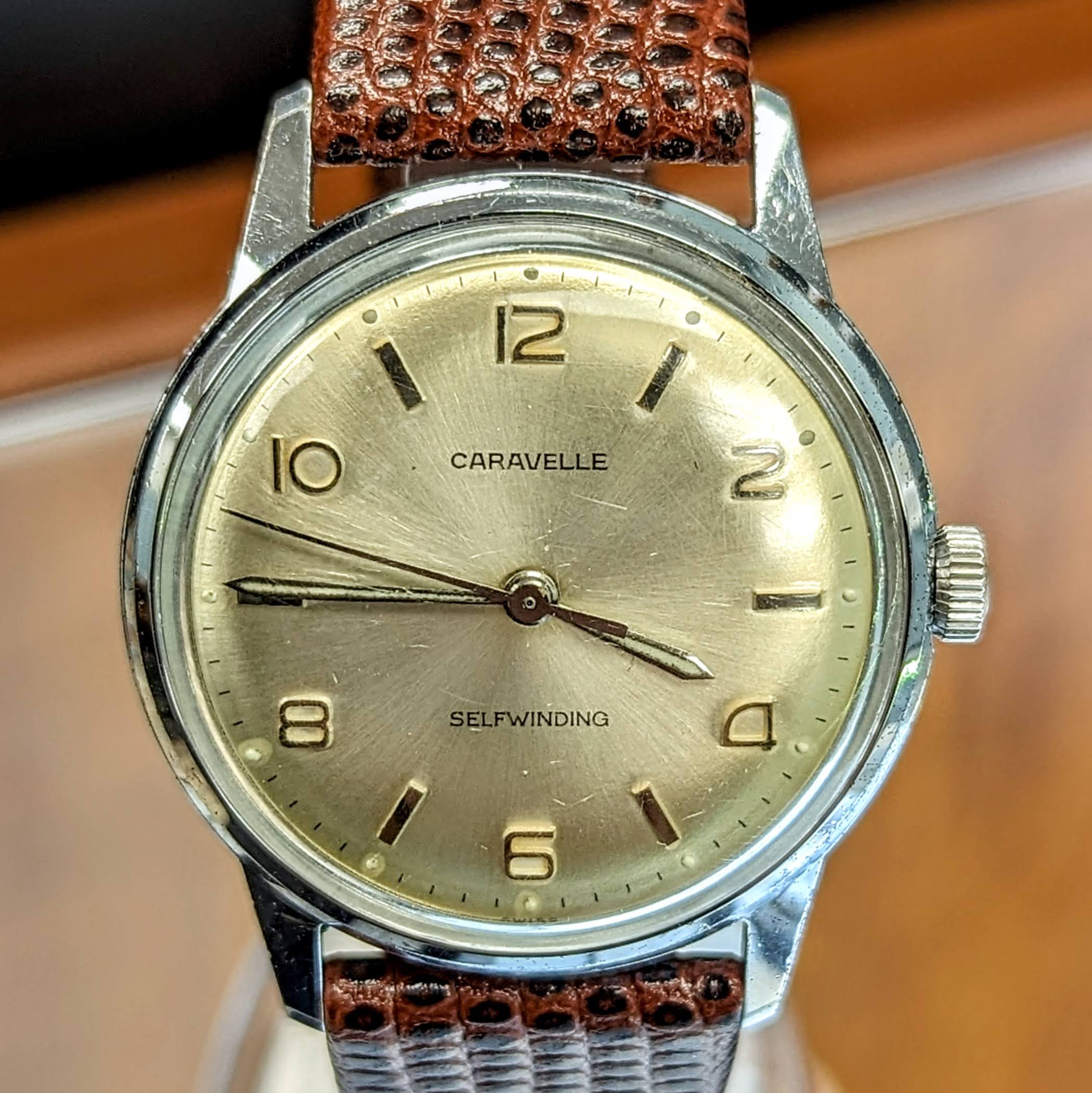 1964 CARAVELLE Selfwinding Wristwatch by Bulova – Vintage Swiss Watch