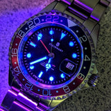 Steinhart Ocean 39 GMT Automatic Watch RED-BLUE Pepsi Bezel ALL Original! Box & Papers!