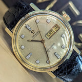 1975 OMEGA Seamaster De Ville Automatic Watch Ref. C6336 Diamond Dial Cal. 1020 Wristwatch