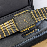 Vintage Seiko LASSALE Quartz Watch 2F50-5689 Two-Tone Case & Bracelet - Double Box & Papers!