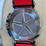 TISSOT T-RACE Chronograph Watch Quartz Date Indicator T048417 A - Original Red Silicone Strap.