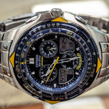 Blue Angels CITIZEN Eco-Drive SKYHAWK Chronograph Watch C650-T000959 - ALL Original