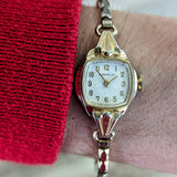 1970 CARAVELLE Wristwatch by Bulova 17 Jewels Cal. 0162 Ladies Cocktail Watch